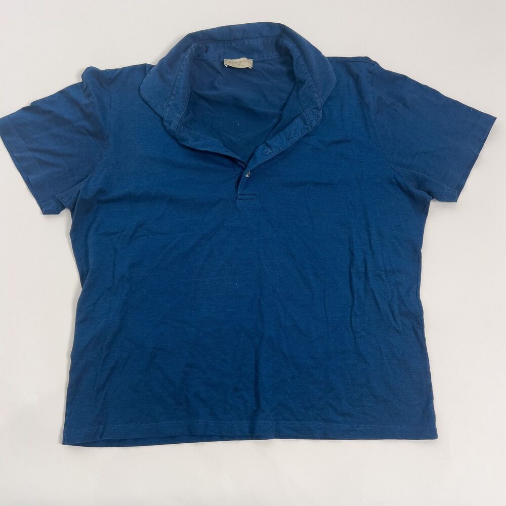 H. Stockton Made in Italy Blue Knit Polo XL